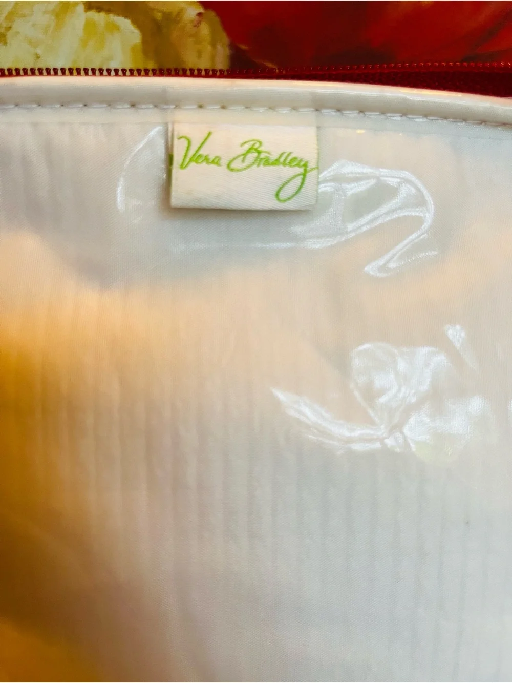Vera Bradley Vintage-Inspired “Twirly Birds Pink” Floral Lunch or Cosmetics Case - Picture 10 of 12